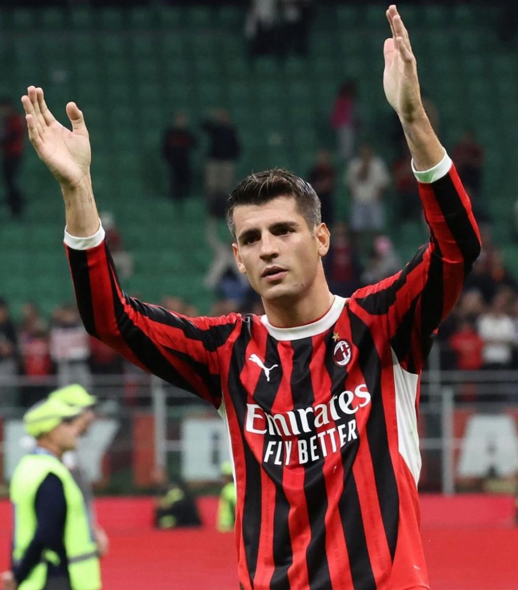 Álvaro Morata Scores First Champions League Goal for AC Milan