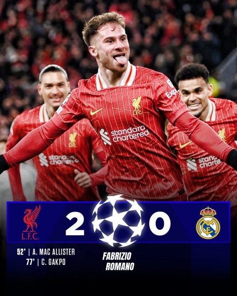 Liverpool's Perfect Champions League Record Continues with Real Madrid's Third Straight Defeat