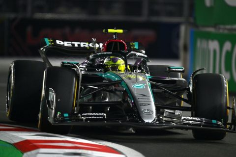 Mercedes Confounded by Unexpected Pace After Hamilton Tops Las Vegas Practice