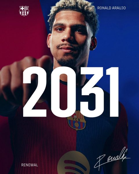 Ronald Araujo Commits to Barcelona with New Contract Until 2031
