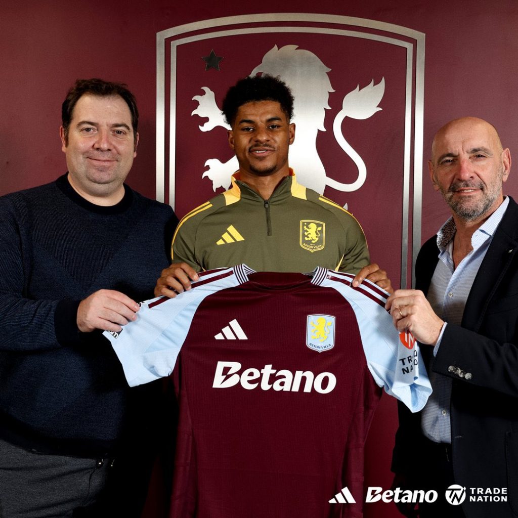 Marcus Rashford Joins Aston Villa on Loan with £40 Million Buy Option