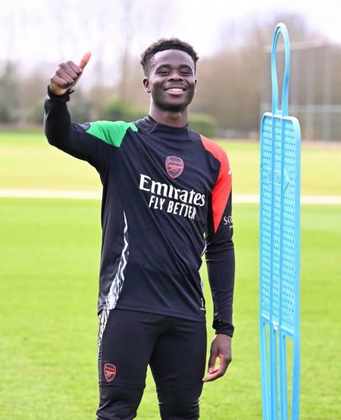 Bukayo Saka Returns to Arsenal Training Ahead of Crucial UCL Clash with Real Madrid