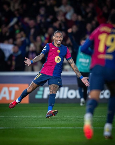 Raphinha Scores his 25th Goal of the Season for Barcelona in Crucial UCL Match
