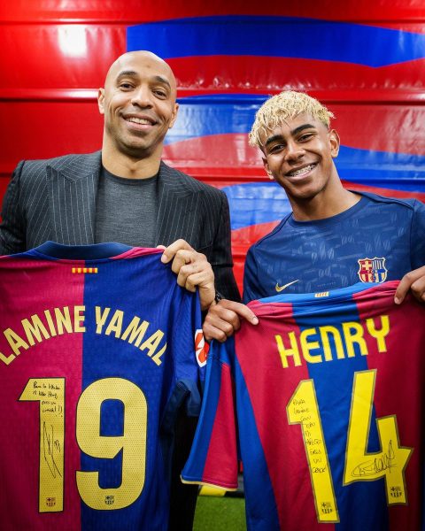 Lamine Yamal and Thierry Henry Share a Grin after El Clásico Showdown