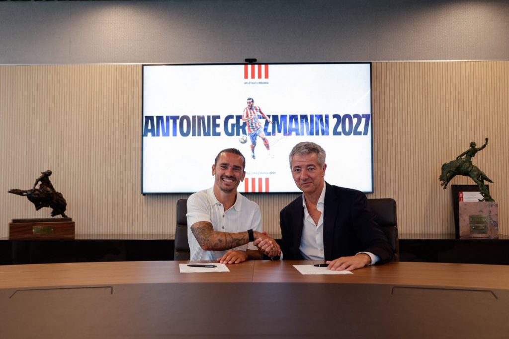 Antoine Griezmann Extends Stay at Atlético Madrid Until 2027