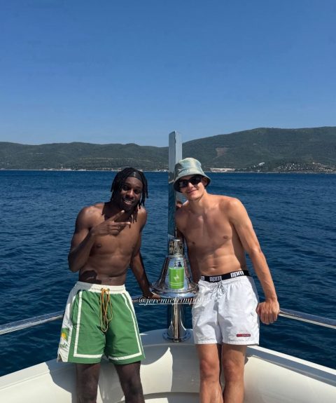 Jeremie Frimpong and Florian Wirtz's Beachside Break Sparks Liverpool Transfer Buzz