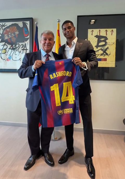 Marcus Rashford to Wear the Iconic Number 14 Shirt for Barcelona
